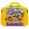 Kinetic Sand, Caixa de Brincar Dobrável com Veículo de Construção com 907 g de areia cinética e camião de brinquedo, caixa de armazenamento, brinquedo sensorial, presentes de Natal para crianças a partir dos 3 anos