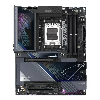 Motherboard GIGABYTE X870E AORUS MASTER X3D - Compatível com CPUs AMD Ryzen 9000, VRM Digital 18+2+2 fases, até 9000Hz DDR5 (OC), 2xPCIe 5.0 + 3xPCIe 4.0, Wi-Fi 7, 10GbE LAN, USB 4