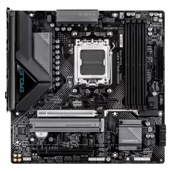 Motherboard GIGABYTE B850M EAGLE WIFI7 — Micro ATX, Socket AM5, AMD B850, DDR5 até 8200 MHz (O.C.), 4 DIMM, PCIe 5.0, Wi‑Fi 7, 2.5 GbE