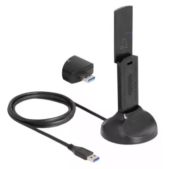 Placa de rede DeLOCK 12774 WLAN 2402 Mbit/s USB Wi-Fi 6E