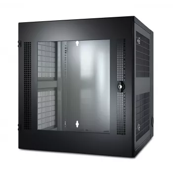 Armário de rack de parede APC NetShelter 13U porta de vidro dupla dobradiça profundidade de servidor