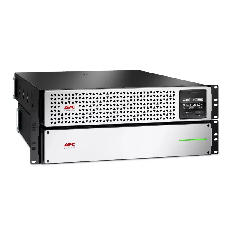 APC Smart-UPS On-Line, 3kVA, iões de lítio, Rackmount 4U, 230V, 6x saídas C13+2x C19 IEC, placa de rede, autonomia estendida, kit de calhas incluído