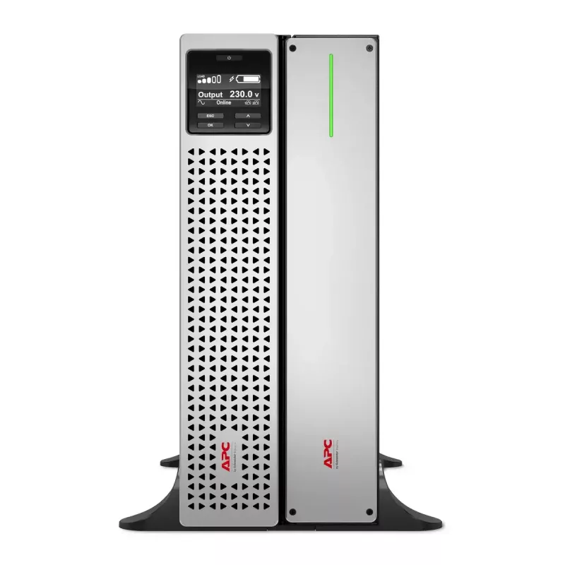 APC Smart-UPS On-Line, 3kVA, iões de lítio, Rackmount 4U, 230V, 6x C13+2x C19 tomadas IEC, SmartSlot, autonomia alargada, kit de calhas incluído