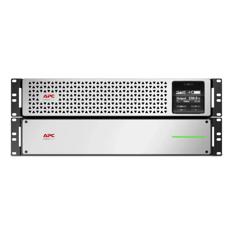 APC Smart-UPS On-Line, 3kVA, iões de lítio, Rackmount 4U, 230V, 6x C13+2x C19 tomadas IEC, SmartSlot, autonomia alargada, kit de calhas incluído