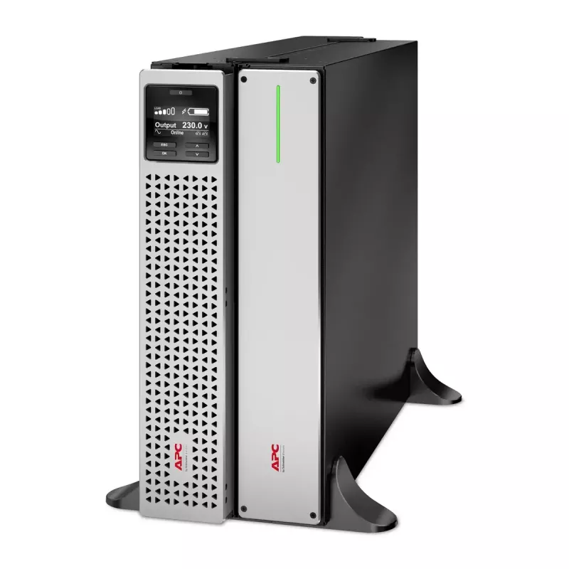 APC Smart-UPS On-Line, 3kVA, iões de lítio, Rackmount 4U, 230V, 6x C13+2x C19 tomadas IEC, SmartSlot, autonomia alargada, kit de calhas incluído