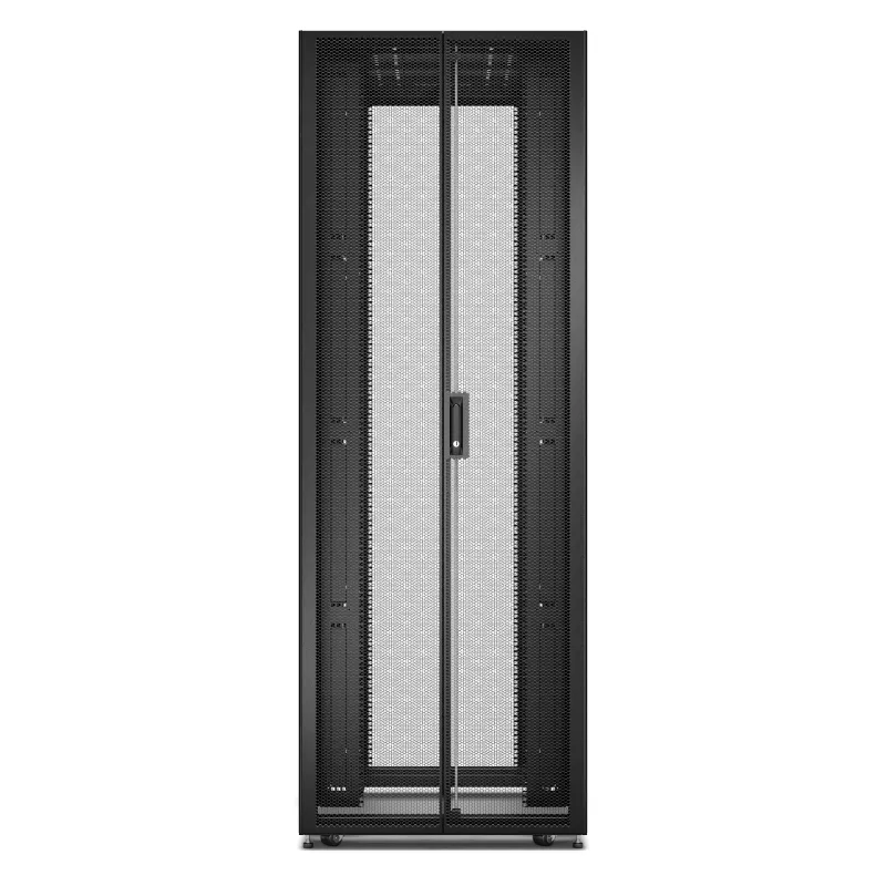 APC Easy Rack, 48U, preto, com teto, rodas, pés, 4 suportes e painéis laterais, sem fundo, 2258H x 800B x 1000T mm