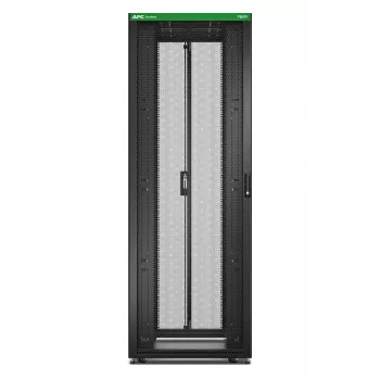 Rack de servidor autónomo APC Easy Rack 48U (preto) com teto, rodas, pés, 4 suportes, painéis laterais — 2258H x 800B x 1200T mm
