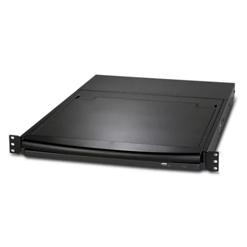 Consola LCD de rack APC 17 polegadas com switch KVM analógico de 16 portas integrado