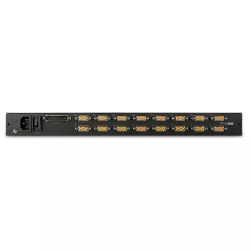 Consola LCD de rack APC 17 polegadas com switch KVM analógico de 16 portas integrado