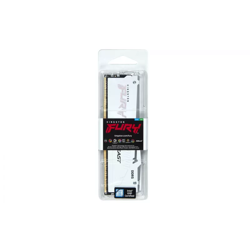 Kingston Technology FURY Beast 16GB 6400MT/s DDR5 CL32 DIMM branco RGB EXPO