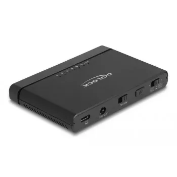 Conversor DeLOCK USB Type-C para SSD M.2 NVMe e SSD/HDD SATA com função de clonagem