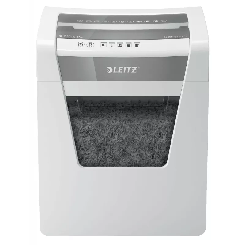 Leitz IQ Office destruidora de documentos P4, corte cruzado, 22,3 cm, 4 x 40 mm, 23 l, 225 folhas, 55 dB