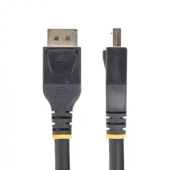 StarTech.com 15.2m (50ft) Cabo DisplayPort 1.4 ativo, cabo DP8K DisplayPort com HBR3, HDR10, MST, DSC 1.2, HDCP 2.2, 8K 60Hz, 4K 120Hz - cabo DP 1.4 M/M