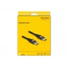 Cabo DisplayPort DeLOCK 8K 60 Hz 1 m preto metal