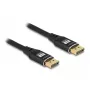 Cabo DisplayPort DeLOCK 8K 60 Hz 1 m preto metal