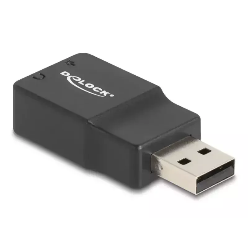 Placa de som USB externa DeLOCK 66634 USB-A para 2 x 3,5 mm