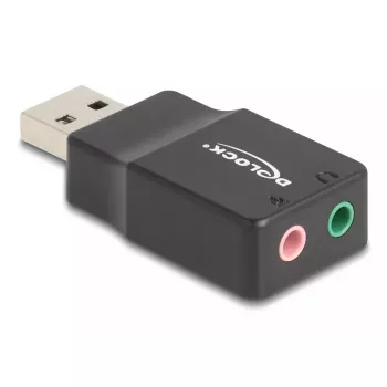 Placa de som USB externa DeLOCK 66634 USB-A para 2 x 3,5 mm