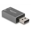 Placa de som USB externa DeLOCK USB-A macho para 2 x 3,5 mm estéreo