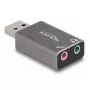 Placa de som USB externa DeLOCK USB-A macho para 2 x 3,5 mm estéreo
