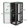 APC NetShelter SX, caixa Server Rack, Gen 2, 52U, 2436H x 800B x 1200T mm, com painéis laterais, preto