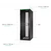 APC NetShelter SX, caixa Networking Rack, 48U, 2258H x 750W x 1200D mm, com laterais, preto