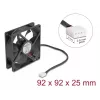 DeLOCK 67302 Ventoinha 9,2 cm preto rolamento de esferas