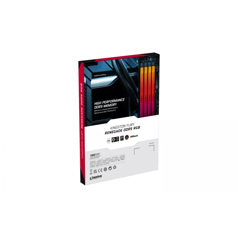 RAM para desktop KINGSTON FURY Renegade RGB 48GB DDR5 6400MT/s CL32 288-pin DIMM 1.4V
