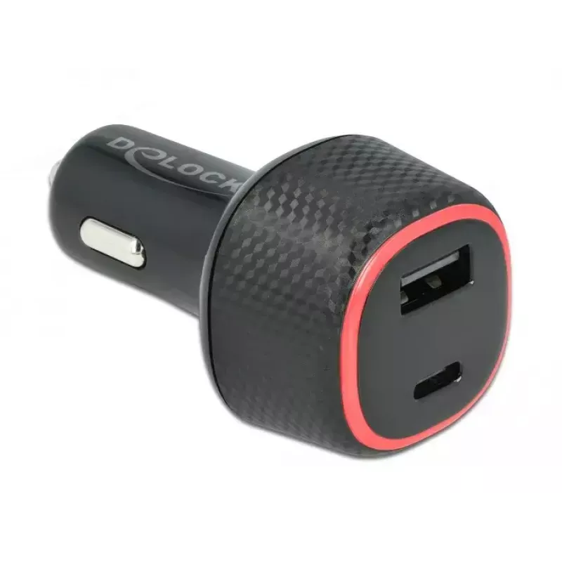 Carregador de automóvel DeLOCK 64108 USB Type-C PD 3.0 e USB Type-A 63 W