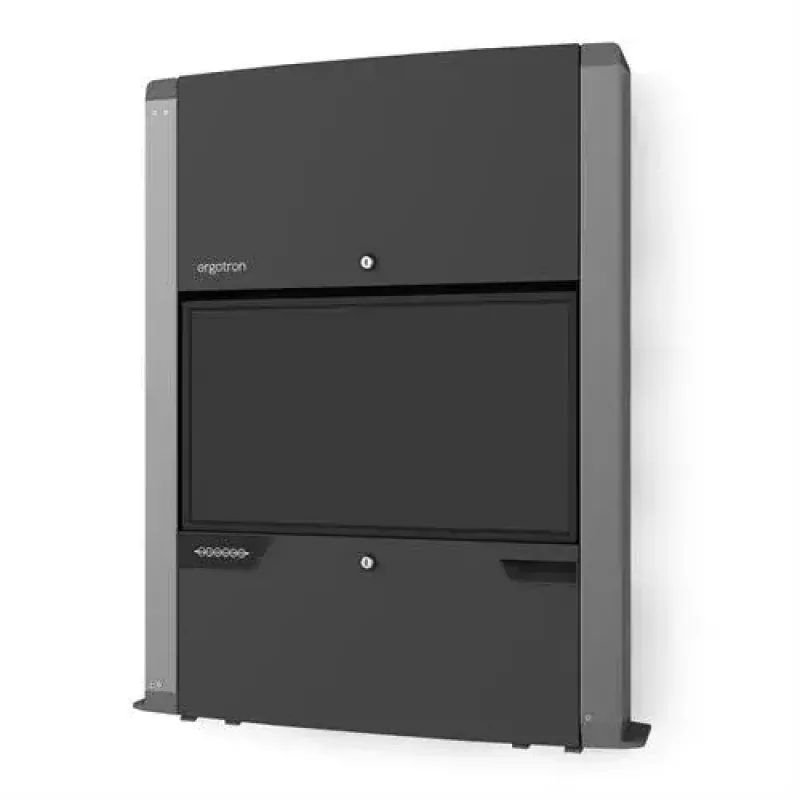 Caixa ERGOTRON CareFit para ecrãs de 24–27 polegadas, preta, suporta até 33,5 kg
