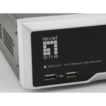 LevelOne GEMINI Gravador de vídeo em rede de 16 canais, H.265, 16 canais, 3840 x 2160 píxeis, 128 utilizadores, H.264, H.264+, H.265, MPEG4, LINUX embutido, 256 Mbit/s