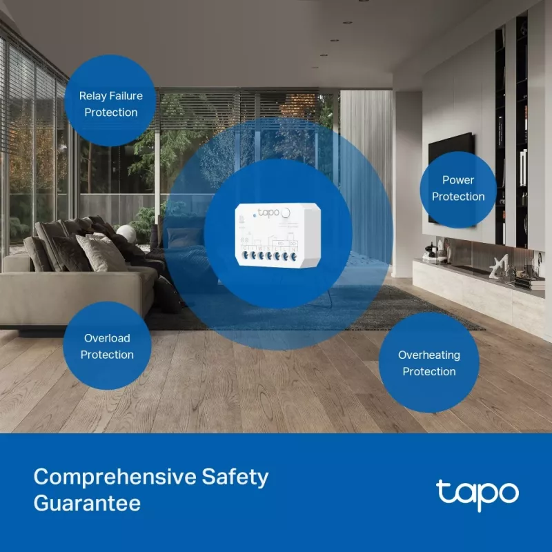 TP-Link TAPO S110E(UN) Atuador para casa inteligente atuador de comutação 7 canais