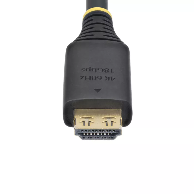 StarTech.com Cabo HDMI High Speed de 5m (16ft) com fichas com aderência, 4K 60Hz/1440p 144Hz, HDR10/HDCP 2.2/ARC, 18Gbps, cabo HDMI UHD para TV/monitor/ecrã, revestimento TPE