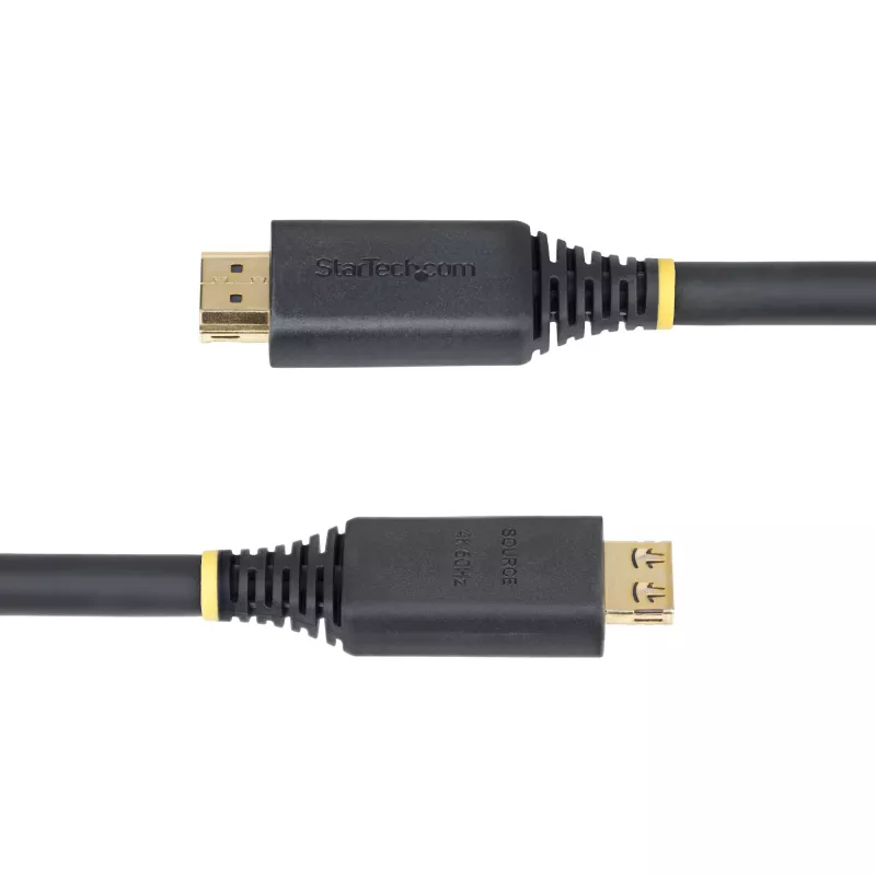 StarTech.com Cabo HDMI High Speed ativo de 10m (33ft) com fichas com aderência, 4K 60Hz/1440p 144Hz, HDR10/HDCP 2.2/ARC, 18Gbps, cabo HDMI UHD para TV/monitor/ecrã, revestimento TPE