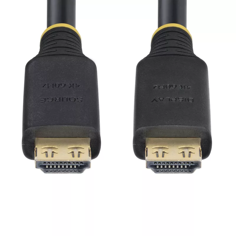 StarTech.com Cabo HDMI High Speed ativo de 10m (33ft) com fichas com aderência, 4K 60Hz/1440p 144Hz, HDR10/HDCP 2.2/ARC, 18Gbps, cabo HDMI UHD para TV/monitor/ecrã, revestimento TPE