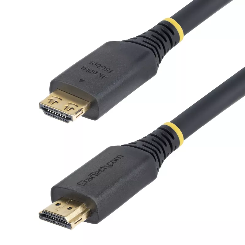 Cabo HDMI High Speed StarTech.com 7 m (23 ft) com fichas com aderência, 4K 60Hz/1440p 144Hz, HDR10/HDCP 2.2/ARC, 18Gbps, cabo HDMI UHD para TV/monitor/ecrã, revestimento TPE