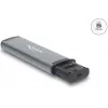 Leitor de cartões DELOCK USB 5 Gbps com ranhuras SD e MicroSD, USB 3.2 Gen 1 Type-A/Type-C, cabo e adaptador, preto/cinzento