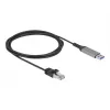 Cabo de rede DELOCK 60756, USB A para RJ-45, 2 m, 10/100/1000Base-T(X), antracite/preto