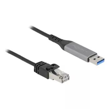Cabo de rede DELOCK 60756, USB A para RJ-45, 2 m, 10/100/1000Base-T(X), antracite/preto