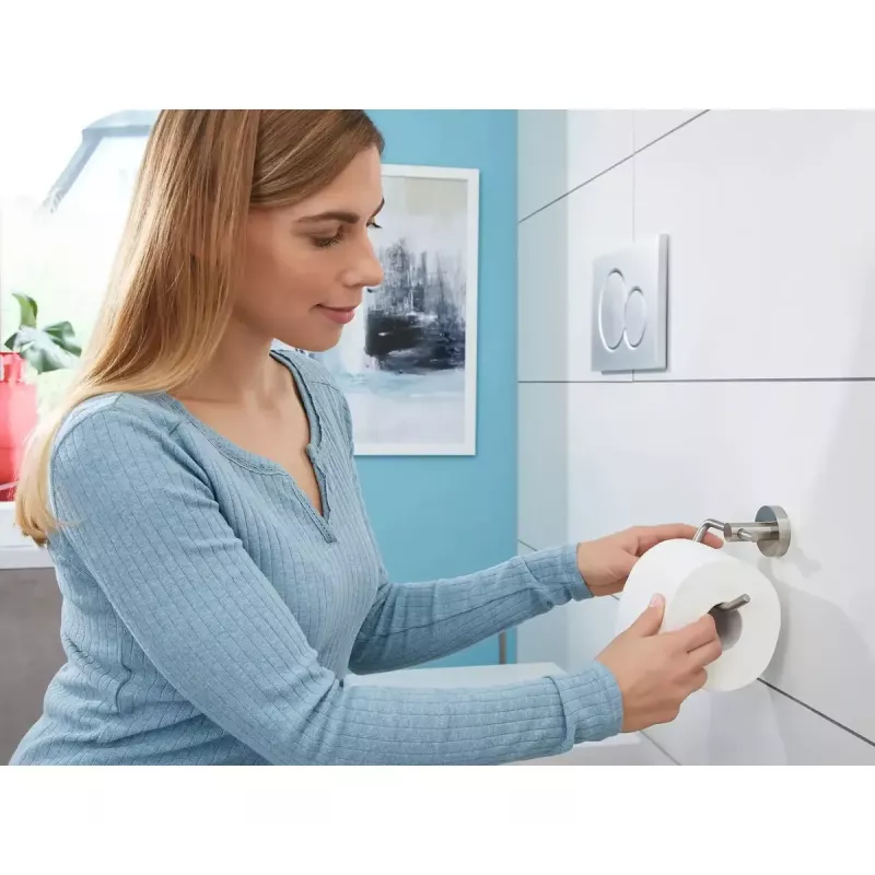 Suporte de papel higiénico Tesa 40301-00000-00 montagem na parede aço inoxidável 138×50×105 mm