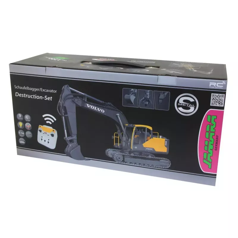 Escavadora Jamara 406300 modelo RC telecomandado com motor elétrico 1:16