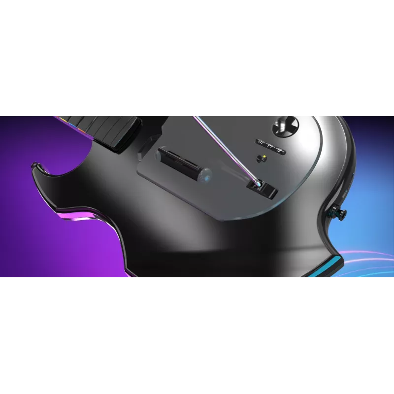 Guitarra PDP Riffmaster preta cinzenta sem fios PC PS4 PS5 bateria 36h