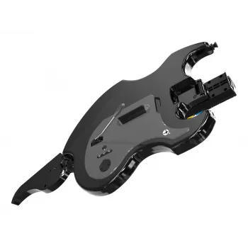 Guitarra PDP Riffmaster preta, cinzenta analógica / digital PC, Xbox One, Xbox Series S, Xbox Series X