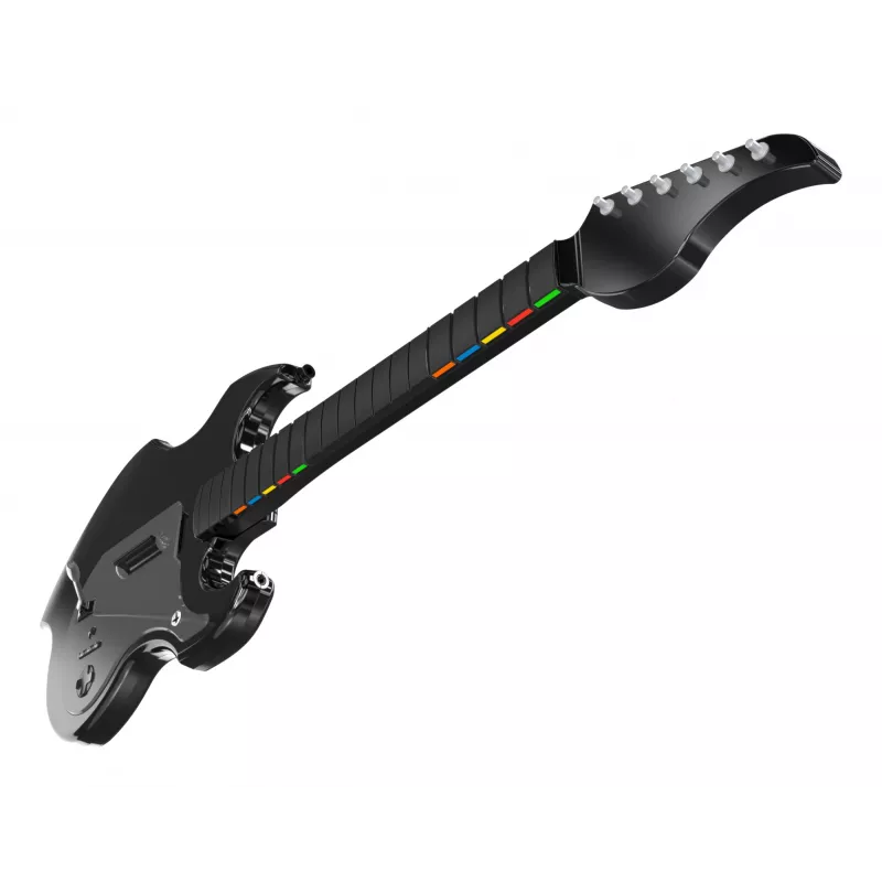 Guitarra PDP Riffmaster preta, cinzenta analógica / digital PC, Xbox One, Xbox Series S, Xbox Series X