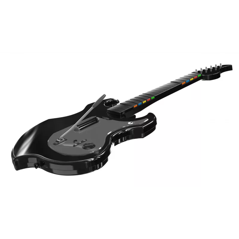 Guitarra PDP Riffmaster preta, cinzenta analógica / digital PC, Xbox One, Xbox Series S, Xbox Series X