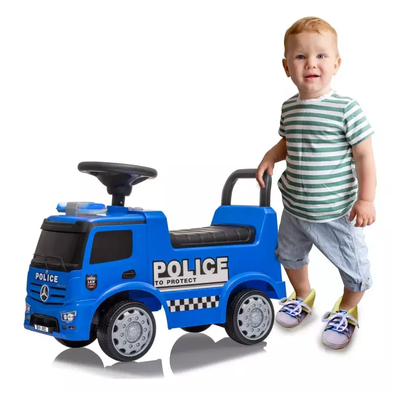 Carro de passeio Jamara Mercedes-Benz Antos Polícia 4 rodas efeitos de luz