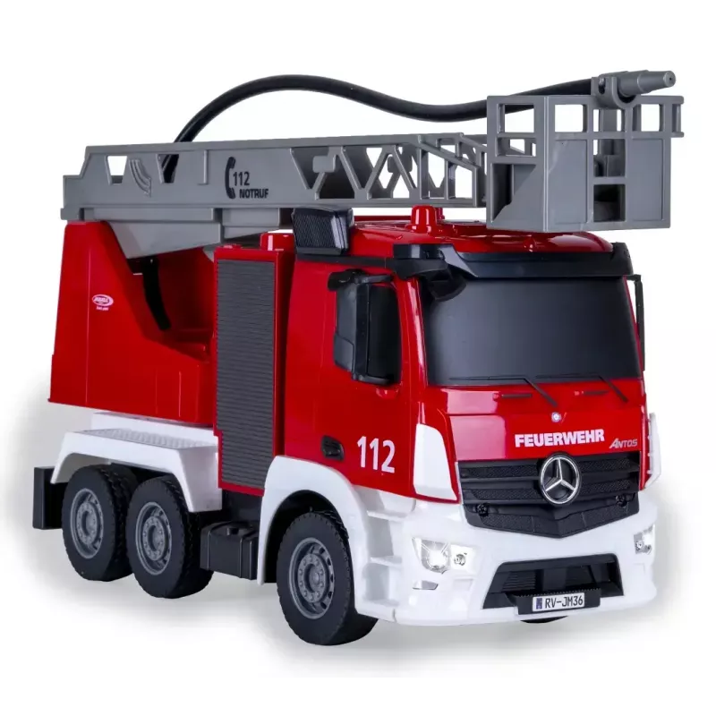 Modelo RC veículo de bombeiros Jamara Mercedes-Benz Antos motor elétrico 1:26