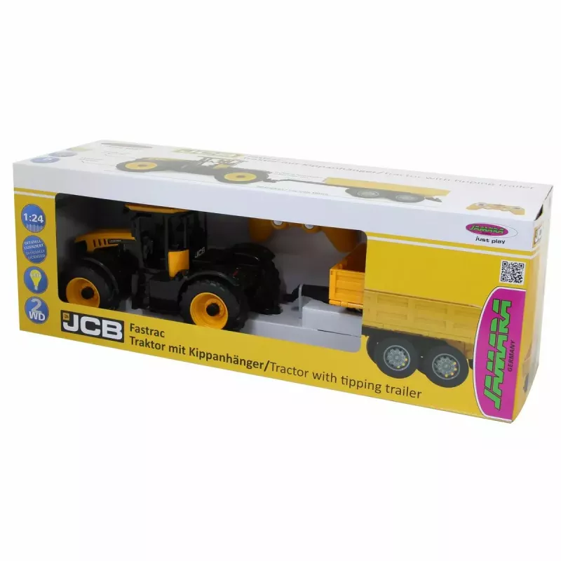 Trator Jamara JCB Fastrac 1:24 motor elétrico modelo RC para crianças