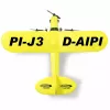 Avião Jamara Piper J3-CUB motor elétrico 150 mAh 106 g