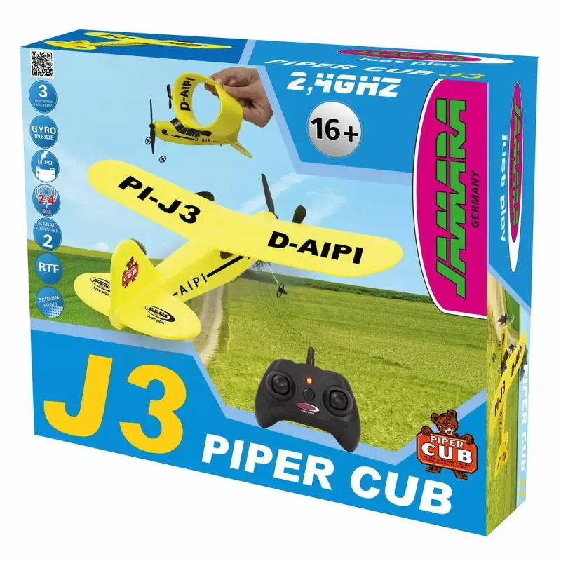 Avião Jamara Piper J3-CUB motor elétrico 150 mAh 106 g