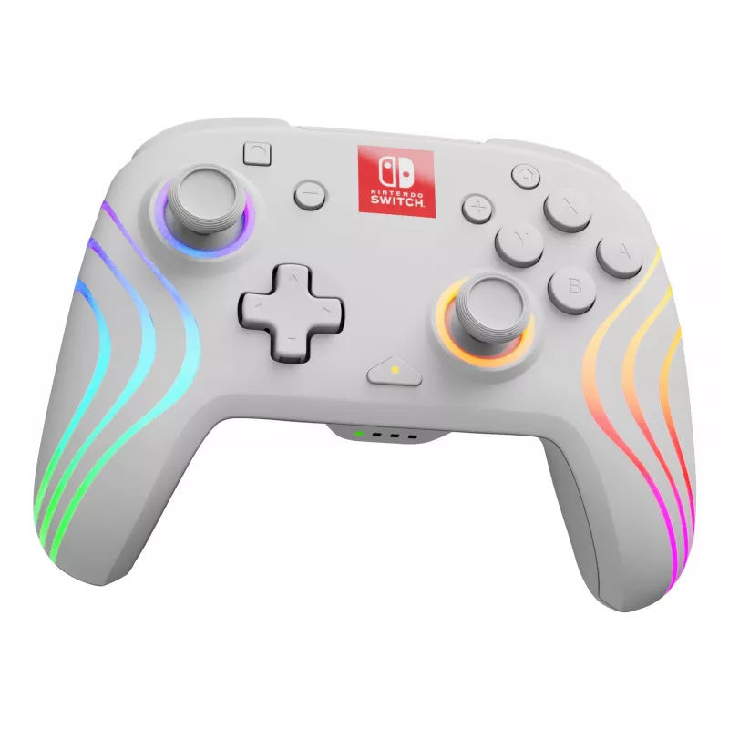 Comando PDP Afterglow Wave branco analógico / digital Nintendo Switch, Nintendo Switch OLED